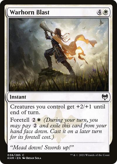 2021 Magic: Kaldheim (KHM) - Warhorn Blast (#38, Common) (Lightly Played)