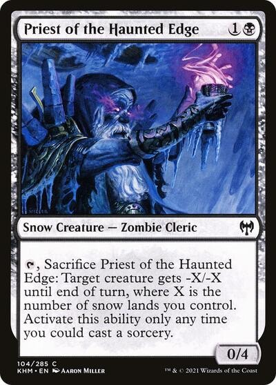 Priest of the Haunted Edge (KHM) #104 Common Kaldheim Magic: The Gathering: 2021