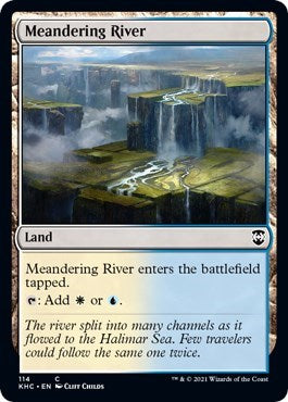 Meandering River (KHC) #114 Uncommon (Lightly Played) Commander: Kaldheim Magic: The Gathering: 2021