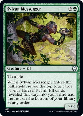Sylvan Messenger (KHC) #75 Uncommon (Lightly Played) Commander: Kaldheim Magic: The Gathering: 2021