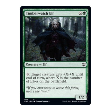 Timberwatch Elf (KHC) #76 Common (Lightly Played) Commander: Kaldheim Magic: The Gathering: 2021