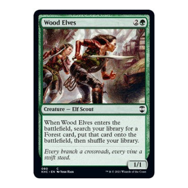Wood Elves (KHC) #80 Common (Lightly Played) Commander: Kaldheim Magic: The Gathering: 2021