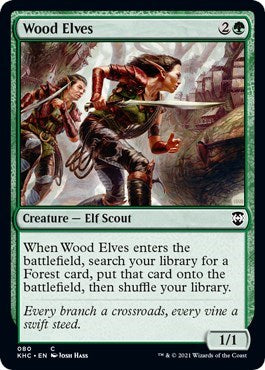 Wood Elves (KHC) #80 Common (Lightly Played) Commander: Kaldheim Magic: The Gathering: 2021