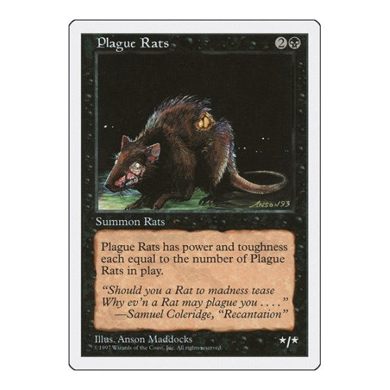 Plague Rats (5ED) #188 Common Fifth Edition Magic: The Gathering: 1997
