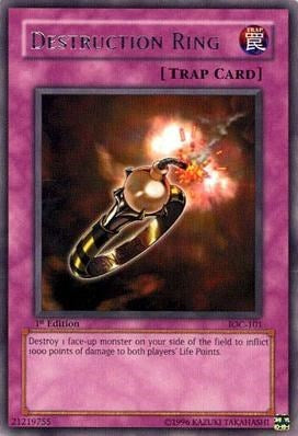 Destruction Ring (IOC) #IOC-101 Rare (Unlimited Moderately Played) Invasion of Chaos YuGiOh: 2007