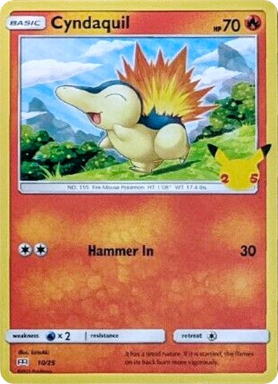 Cyndaquil 10 25 (M21) #010/025 Promo (Lightly Played) McDonald's 25th Anniversary Promos Pokemon: 2021