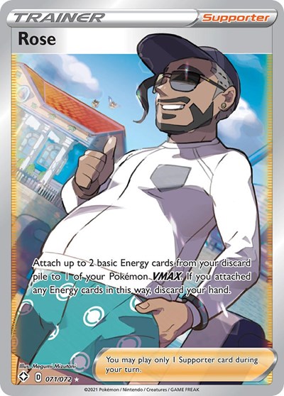 Rose Full Art (SHF) #071/072 Ultra Rare (Holofoil Lightly Played) Shining Fates Pokemon: 2021