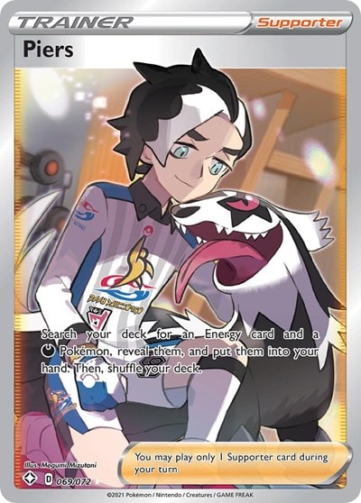 Piers Full Art (SHF) #069/072 Ultra Rare (Holofoil Near Mint) Shining Fates Pokemon: 2021