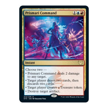 Prismari Command (STX) #214 Rare (Near Mint) Strixhaven: School of Mages Magic: The Gathering: 2021