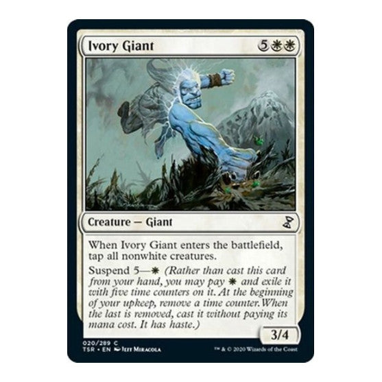 Ivory Giant (TSR) #20 Common (Lightly Played) Time Spiral: Remastered Magic: The Gathering: 2021