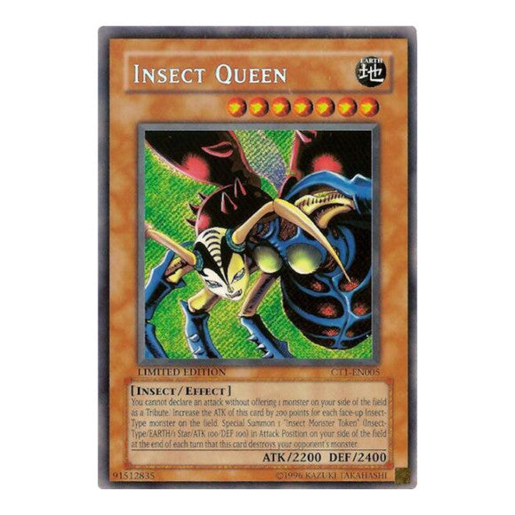Insect Queen (CT1) #CT1-EN005 Secret Rare (Limited Damaged) 2004 Collectors Tin YuGiOh: 2004