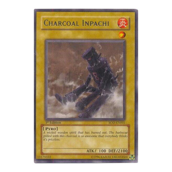 Charcoal Inpachi (SOD) #SOD-EN001 Rare (1st Edition Heavily Played) Soul of the Duelist YuGiOh: 2004