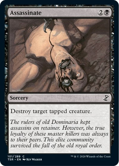 Assassinate (TSR) #101 Common (Foil Near Mint) Time Spiral: Remastered Magic: The Gathering: 2021