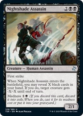 Nightshade Assassin (TSR) #128 Uncommon (Lightly Played) Time Spiral: Remastered Magic: The Gathering: 2021