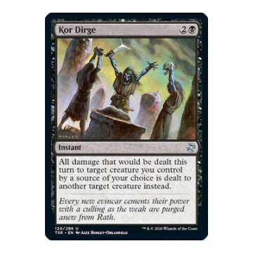 Kor Dirge (TSR) #120 Uncommon (Lightly Played) Time Spiral: Remastered Magic: The Gathering: 2021
