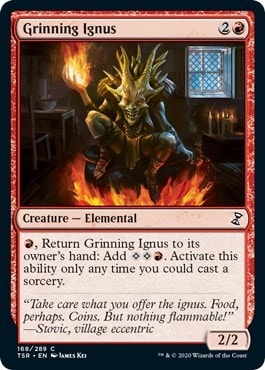 Grinning Ignus (TSR) #168 Common (Lightly Played) Time Spiral: Remastered Magic: The Gathering: 2021