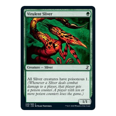 Virulent Sliver (TSR) #246 Common (Lightly Played) Time Spiral: Remastered Magic: The Gathering: 2021
