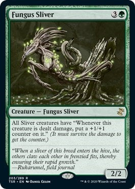 Fungus Sliver (TSR) #203 Rare (Lightly Played) Time Spiral: Remastered Magic: The Gathering: 2021