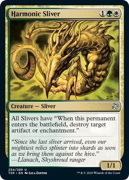 Harmonic Sliver (TSR) #254 Uncommon (Near Mint) Time Spiral: Remastered Magic: The Gathering: 2021