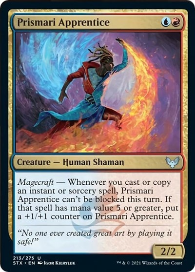 Prismari Apprentice (STX) #213 Uncommon Strixhaven: School of Mages Magic: The Gathering: 2021
