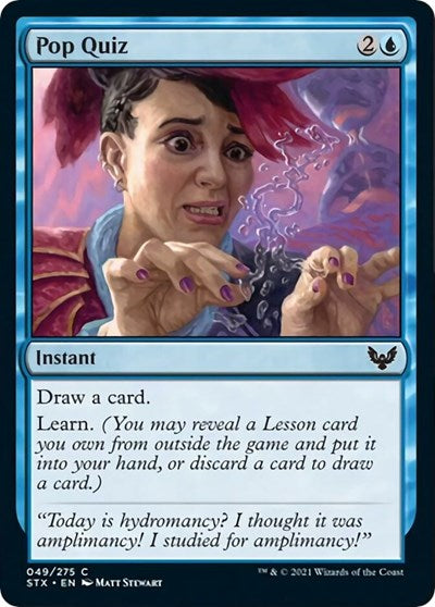 Pop Quiz (STX) #49 Common Strixhaven: School of Mages Magic: The Gathering: 2021