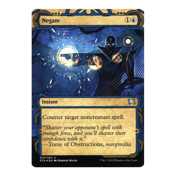 Negate Foil Etched (STA) #18 Uncommon (Foil Near Mint) Strixhaven: Mystical Archive Magic: The Gathering: 2021