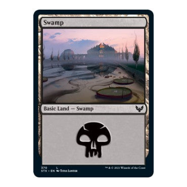 Swamp 370 (STX) #370 Land (Foil Lightly Played) Strixhaven: School of Mages Magic: The Gathering: 2021