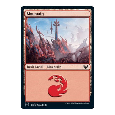 Mountain 372 (STX) #372 Land (Foil Lightly Played) Strixhaven: School of Mages Magic: The Gathering: 2021