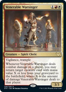 Venerable Warsinger (STX) #246 Rare (Moderately Played) Strixhaven: School of Mages Magic: The Gathering: 2021