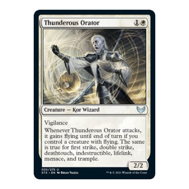 Thunderous Orator (STX) #35 Uncommon (Lightly Played) Strixhaven: School of Mages Magic: The Gathering: 2021