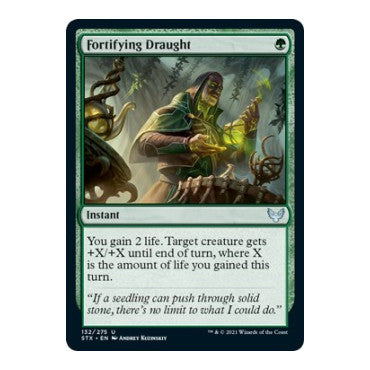 Fortifying Draught (STX) #132 Uncommon (Lightly Played) Strixhaven: School of Mages Magic: The Gathering: 2021