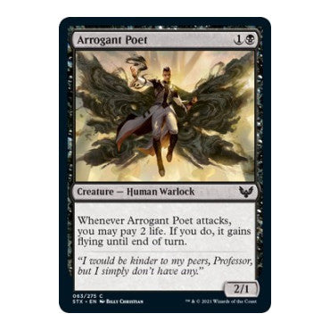 Arrogant Poet (STX) #63 Common Strixhaven: School of Mages Magic: The Gathering: 2021
