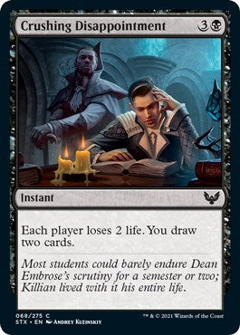 Crushing Disappointment (STX) #68 Common (Lightly Played) Strixhaven: School of Mages Magic: The Gathering: 2021