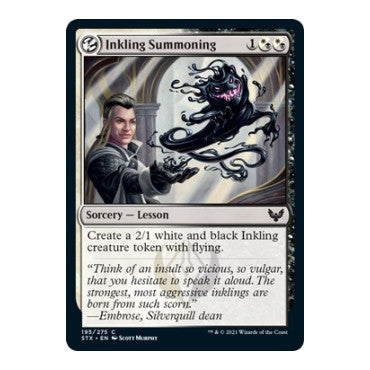 Inkling Summoning (STX) #195 Common Strixhaven: School of Mages Magic: The Gathering: 2021