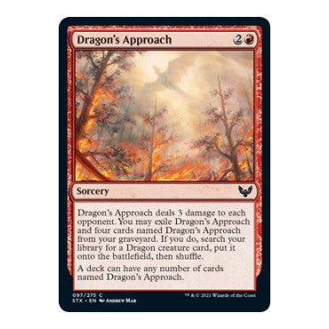 Dragons Approach (STX) #97 Common (Lightly Played) Strixhaven: School of Mages Magic: The Gathering: 2021