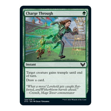 Charge Through (STX) #124 Common Strixhaven: School of Mages Magic: The Gathering: 2021