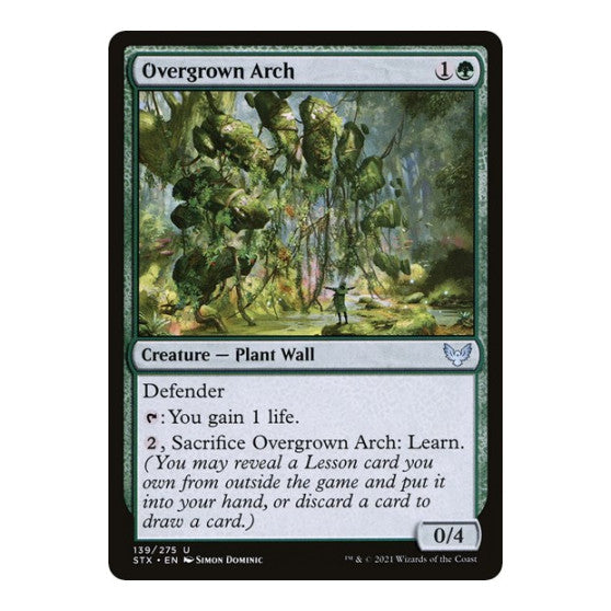 Overgrown Arch (STX) #139 Uncommon (Lightly Played) Strixhaven: School of Mages Magic: The Gathering: 2021