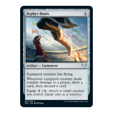 Zephyr Boots (STX) #261 Uncommon (Lightly Played) Strixhaven: School of Mages Magic: The Gathering: 2021