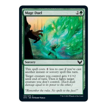 Mage Duel (STX) #137 Common Strixhaven: School of Mages Magic: The Gathering: 2021