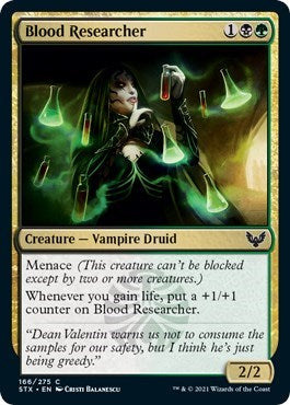Blood Researcher (STX) #166 Common (Lightly Played) Strixhaven: School of Mages Magic: The Gathering: 2021