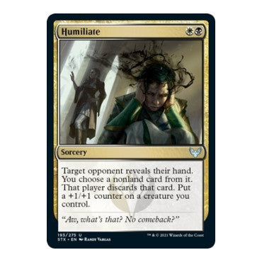 Humiliate (STX) #193 Uncommon (Foil Lightly Played) Strixhaven: School of Mages Magic: The Gathering: 2021
