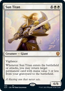 Sun Titan (C21) #106 Mythic Rare (Lightly Played) Commander 2021 Magic: The Gathering: 2021