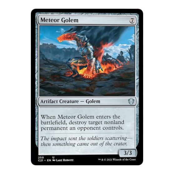 Meteor Golem (C21) #250 Uncommon (Lightly Played) Commander 2021 Magic: The Gathering: 2021