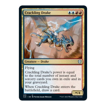 Crackling Drake (C21) #213 Uncommon (Lightly Played) Commander 2021 Magic: The Gathering: 2021