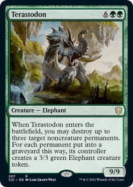 Terastodon (C21) #207 Rare (Lightly Played) Commander 2021 Magic: The Gathering: 2021