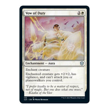Vow of Duty (C21) #110 Uncommon (Lightly Played) Commander 2021 Magic: The Gathering: 2021