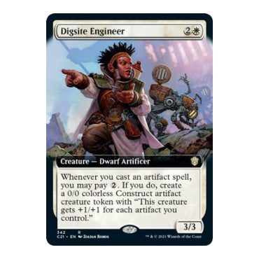 Digsite Engineer Extended Art (C21) #342 Rare (Near Mint) Commander 2021 Magic: The Gathering: 2021