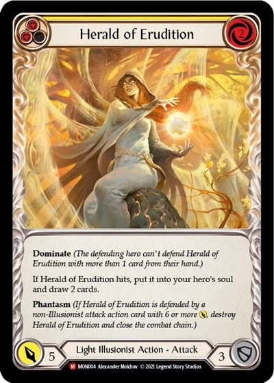 Herald of Erudition (MON) #MON004 Majestic (Unlimited Edition Normal Lightly Played) Monarch Flesh and Blood TCG: 2021