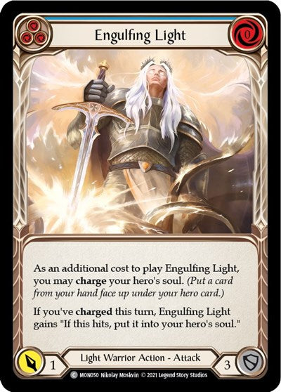Engulfing Light Blue (MON) #MON050 Common (Unlimited Edition Normal Lightly Played) Monarch Flesh and Blood TCG: 2021