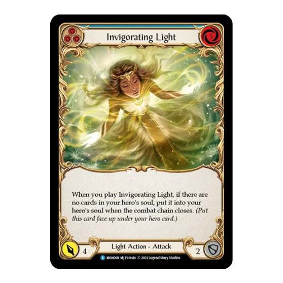 Invigorating Light (Blue) (MON) #MON068 Rare (Unlimited Edition Normal Lightly Played) Monarch Flesh and Blood TCG: 2021